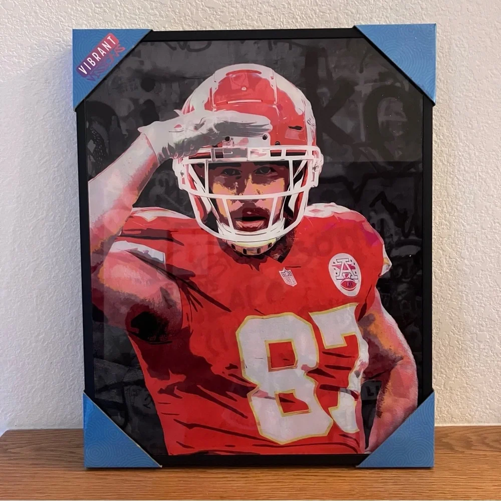 TRAVIS KELCE Vibrant Visions Sports Wall Art 87 Kansas City Chiefs 16x20 NEW NIB